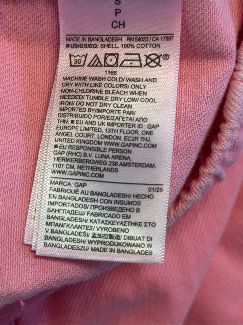Gap Easy Horseshoe Jeans in Neon Pink Denim - Picture 5 of 12